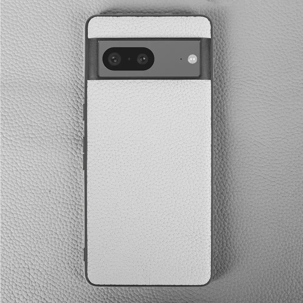 Luxury Cowhide Leather Phone Case with Full Protection - Shockproof Back Cover