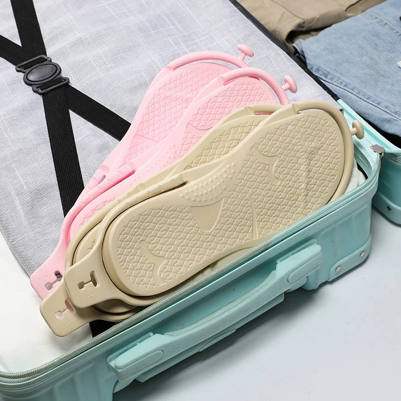 

A1952ZXW EVA Portable Foldable Travel Hotel Lovers' Slippers