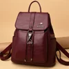 Bagpack Luxury Women Backpack Soft Leather Backpacks for Teenage Girls Female School Shoulder Bags for Women 2024 Mochila Sac