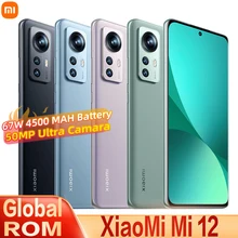 Küresel ROM Xiomi Mi 12 5G Snpdrgon 8 Gen 1 128GB/256GB 120Hz ekrn 4500mAh pil 67W şrj 50MP kmer Smrtphone|Cellphones|  