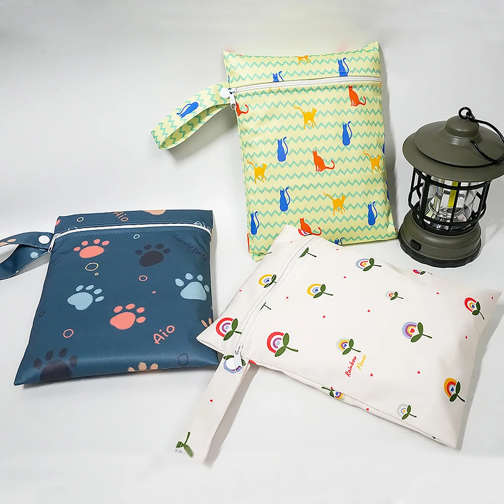 Pororo 3pcs Waterproof Polyester Diaper Bags Sanitary Pad Pouch Portable Wet Bags for Yoga Sports Swimsuit Storage - Image 5