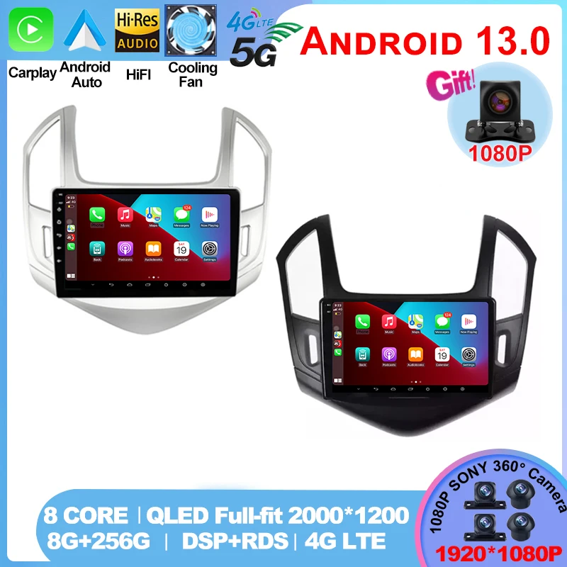 

For Chevrolet Cruze 2012-2015 Android 13 8 Core Wifi Car Radio Multimedia Video Player Navi GPS 2 din dvd