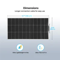 Semi-flexible Solar Panel Panneau solaire semi-flexible monocBN allin, panneau solaire pour montres, bateau, voiture, maison, 1200W, 600W, 480W, 120 W, 18V, 1 à 10 pièces, 120 W au choix 4