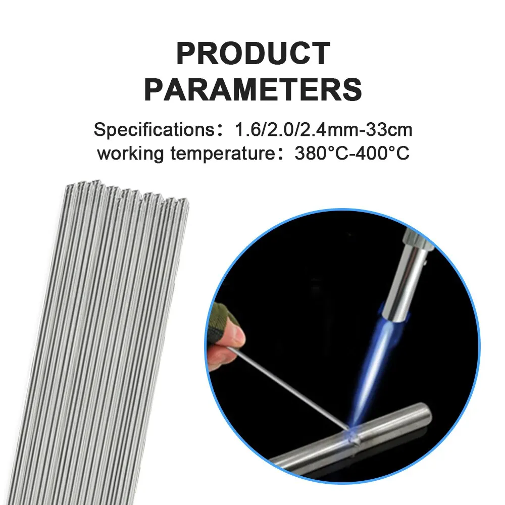 Welding Rods 20PCS Low Temperature Easy Melt Aluminum Universal Silver Cored Wire 1.6mm No Need Solder Powder