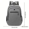 Rucksack mit großer Kapazität, Herren- und Damen-Studenten-Computertasche, wasserdichter und verschleißfester Rucksack mit mehreren Taschen für Pendler, Chr 3