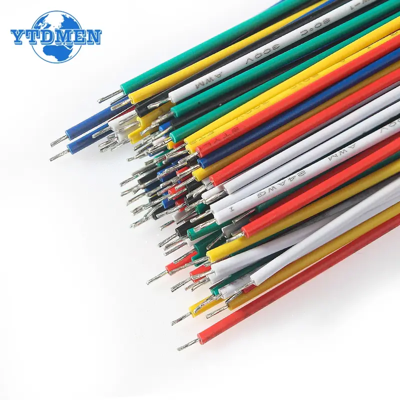 100/120pcs Tin-Plated Electronic Wires Breadboard PCB Jumper Wire 24AWG / 26AWG 6Color Red Blue Green White Yellow Black Diy Kit - Image 5