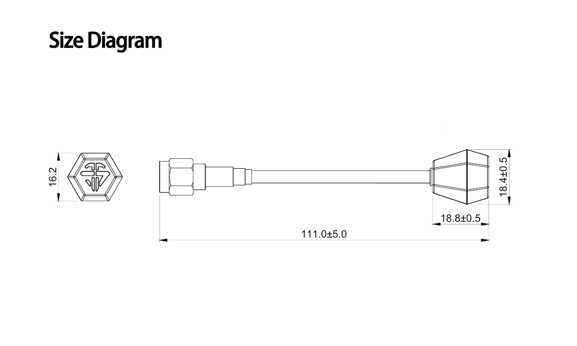 TJRC 5.8GHz LHCP FPV Antenna, 100mm or 180mm SMA Connector with UFL Adapter, Sup