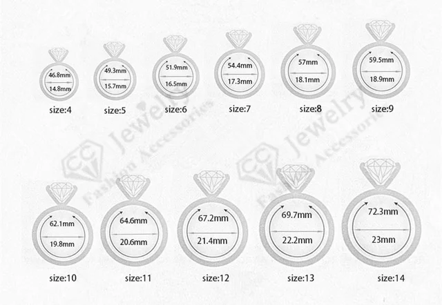 Sterling Silver Accurate Ring Size Chart Online Ring Sizer Chart