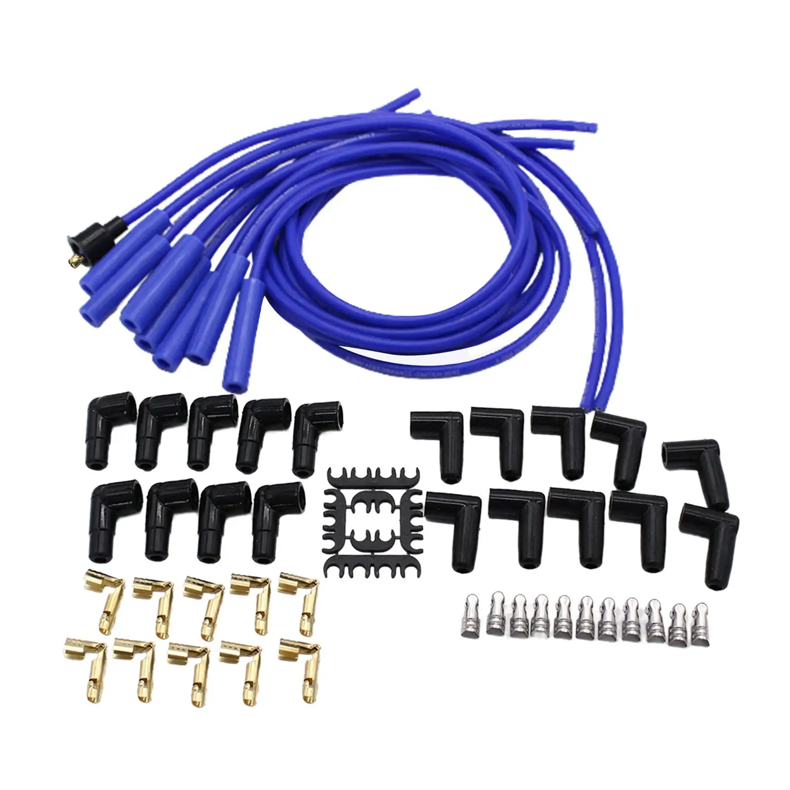 Eosnow Cables D'allumage HT En Silicone Rouge, 8mm, 5 Pièces, Fils De Bougie D'allumage Pour