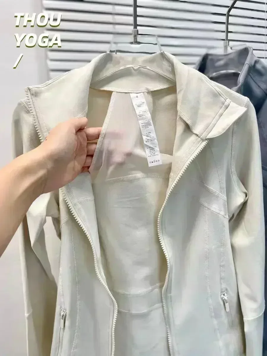 Lemon Women Defines Jacket Naked Yoga Coat Long Sleeve Crop Top Zipper Fitness Running Shirts Workout Clothes Sportswear 6