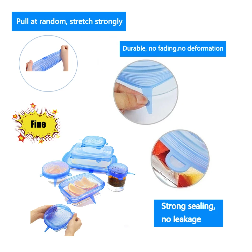 Silicone Food Cover 6/12/36PCS silicone food cover