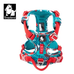 Truelove Reflective No-Pull Adjustable Nylon Dog Harness - Safety Vest - M (Camouflage Blue)