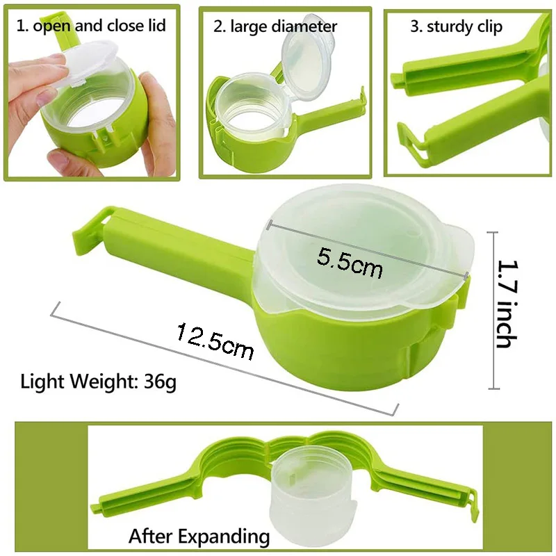 Description Picture 6 of itemSnack Sealing Clip Plastic Fresh Keeping Sealer Clamp Food Saver Travel Kitchen Accessories Seal Food Storage Bag Clip