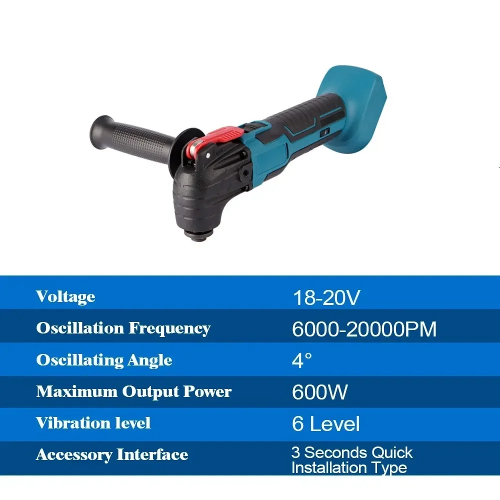 18V Oscillating Multi Tool Cordless Electric Shovel Cutting Trimming Machine With Accessory Power Tools For Makita 18V Battery 6