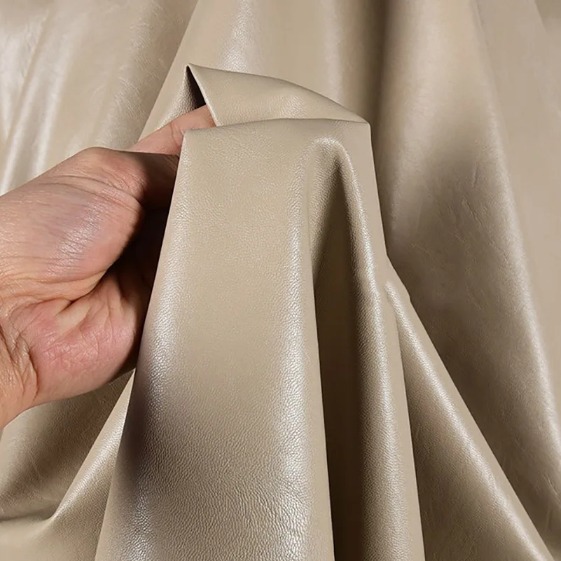 Matte PU Soft Leather Fabric for Sewing Motorcycle Jackets by Half Meter