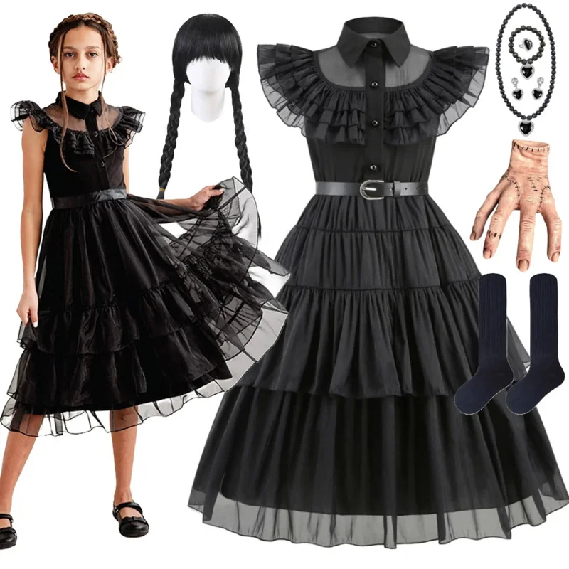 

Movie Witch cosplay Dresses Carniva party Costume Gothic Wind Kids Children Dress Halloween Costumes