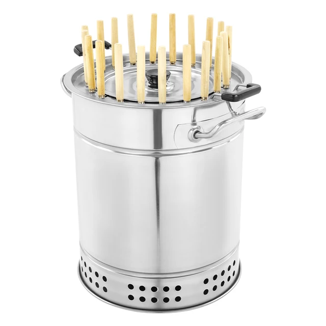 13*15in Silver Portable BBQ Charcoal Grill, Barbecue Grill, Stainless Steel Charcoal Grill with 20 Skewers for Picnics, Camping 3 13*15in Silver Portable BBQ Charcoal Grill, Barbecue Grill, Stainless Steel Charcoal Grill with 20 Skewers for Picnics, Camping 3