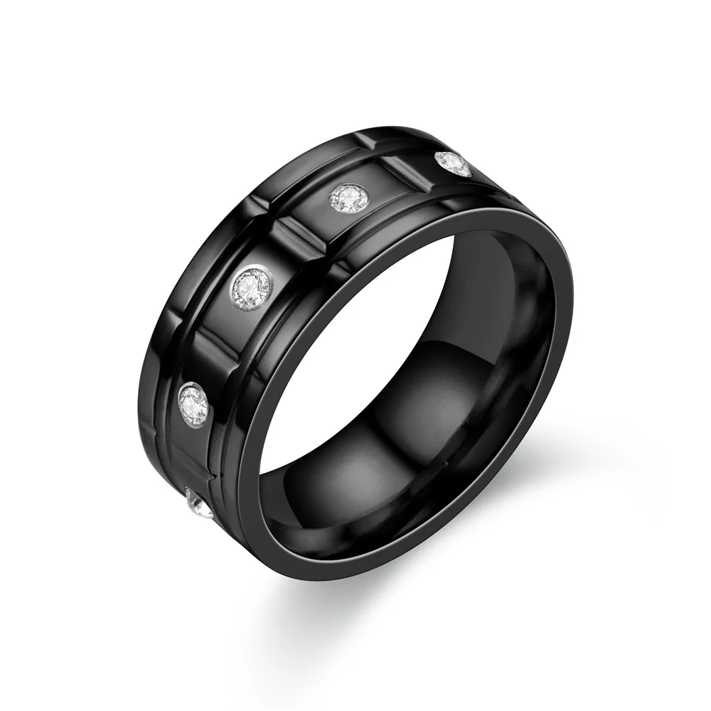 AsJerlya Stainless Steel Crystal Rings For Women Fashion Titanium Bague Femme Wedding Engagement Ring Lover Luxury Brand Jewelry 5