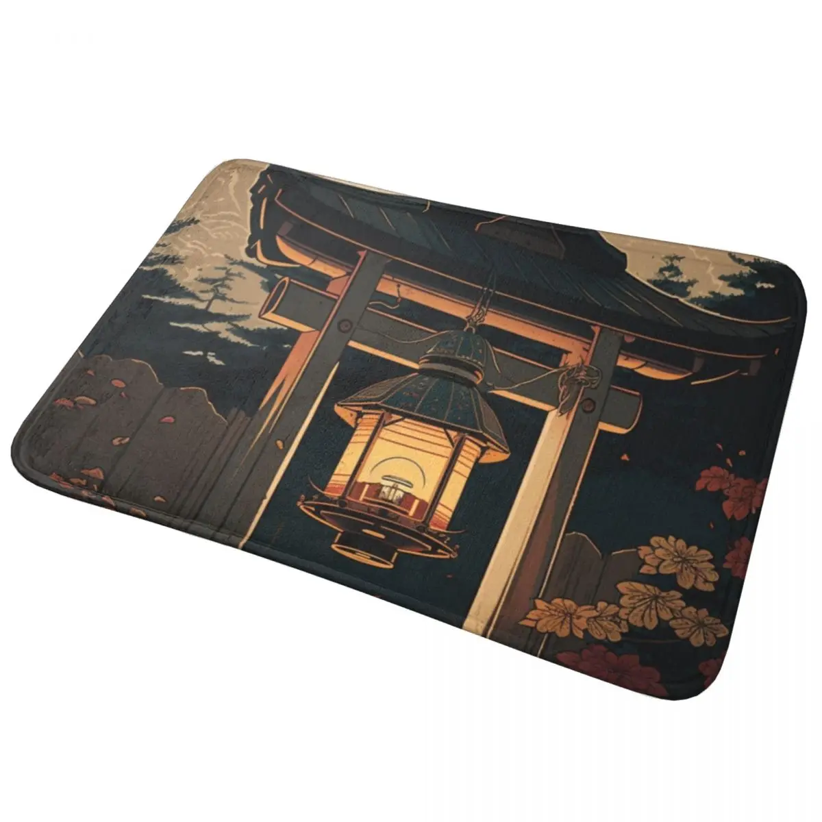 

Ukiyo-e Painting -- Japanese Shrine Doormat Anti-skid Super Absorbent Bathroom Floor Mats Home Entrance Rugs Carpet Footpad