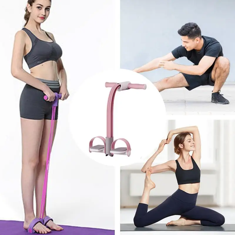 Pedal Resistance Band Elastic Yoga Strap Resistance Bands Voice Count Multifunction Leg And Abdominal Trainer Equipment For