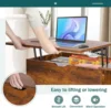Adjustable Height Wooden Coffee Table with Hidden Compartments and Shelves Small Homes, Apartments, Reception Rooms, Rust Brown 5