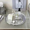 Nordic Ins Metal Tray Gold Round Plate Denmark Simple Jewelry Storage Tray Dinner Plates Home Decorative Trays 5
