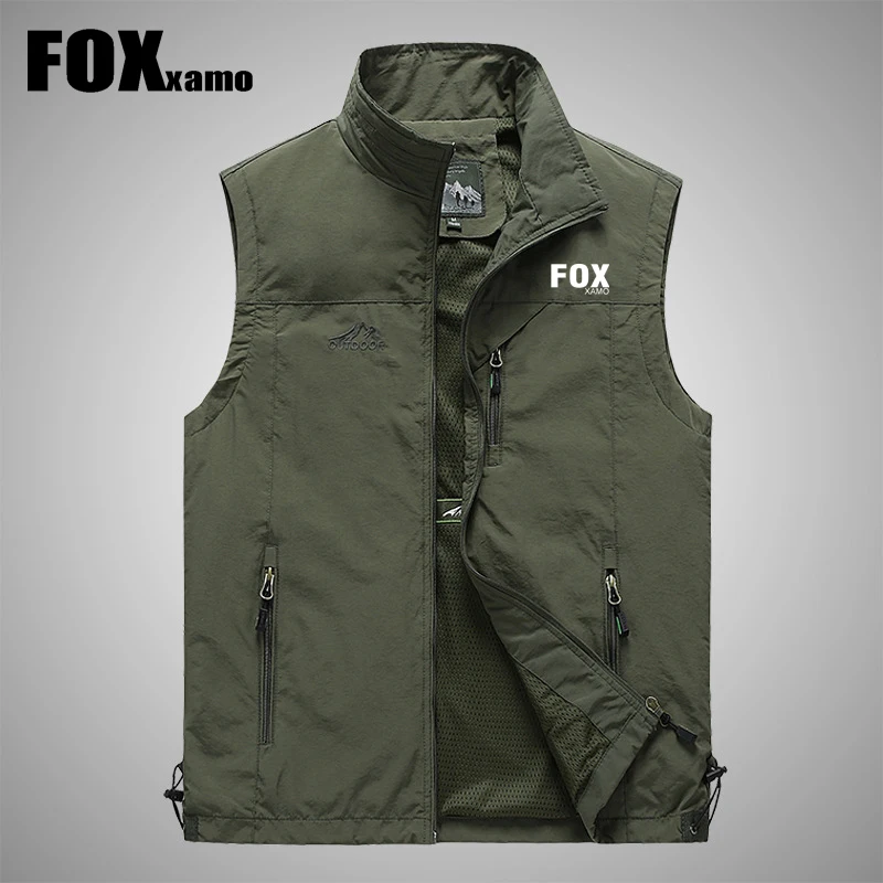 

Foxxamo Vest Mens Sleeveless Jackets Outdoor Cycling Windproof Waterproof Bike Windbreaker Motocross Coat Chaleco De Ciclismo