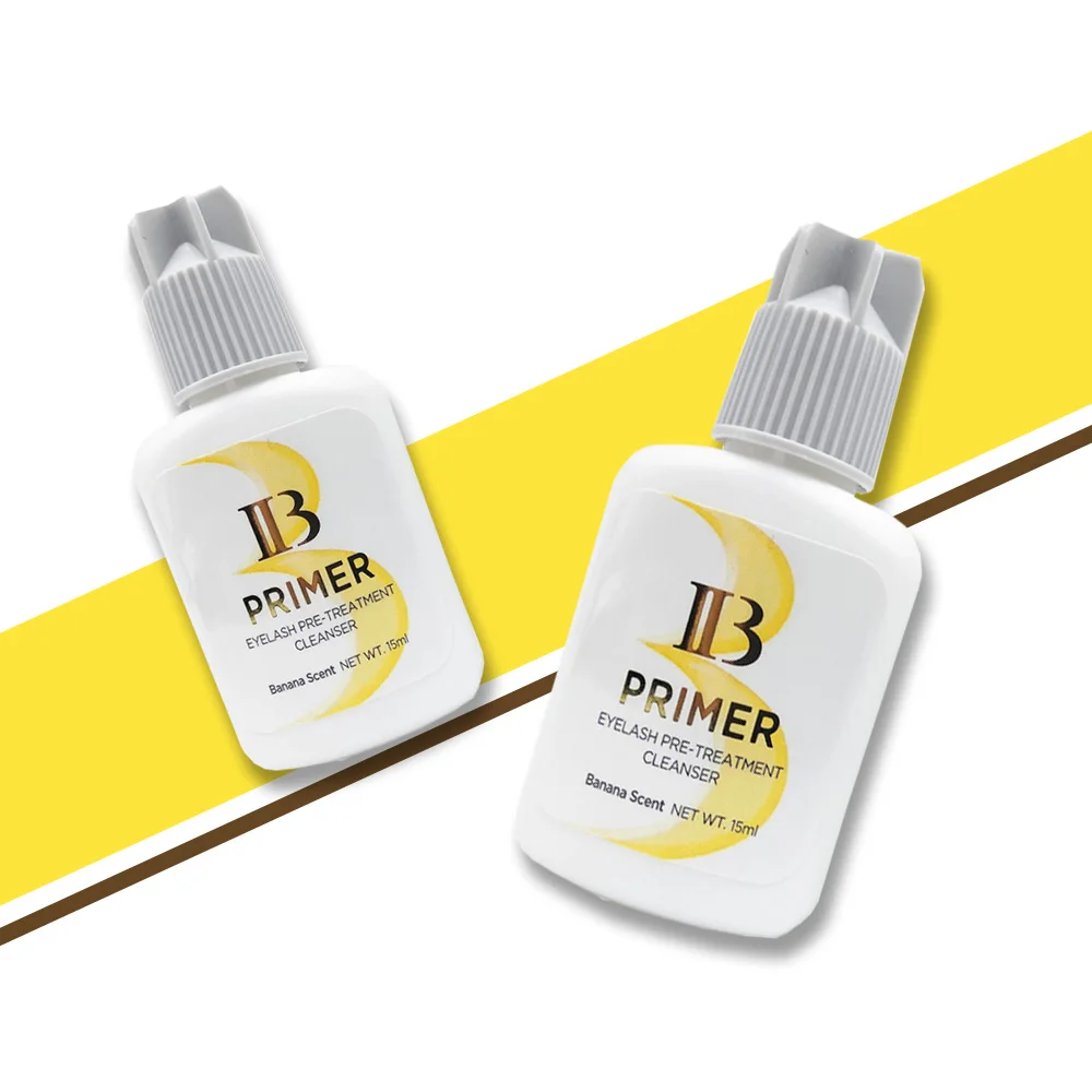 

High Quality 15ml Lashes Primer Alcohol-Free Formula Eyelash Extension Glue Bonding Fruit Smells Primer Custom Label Korea