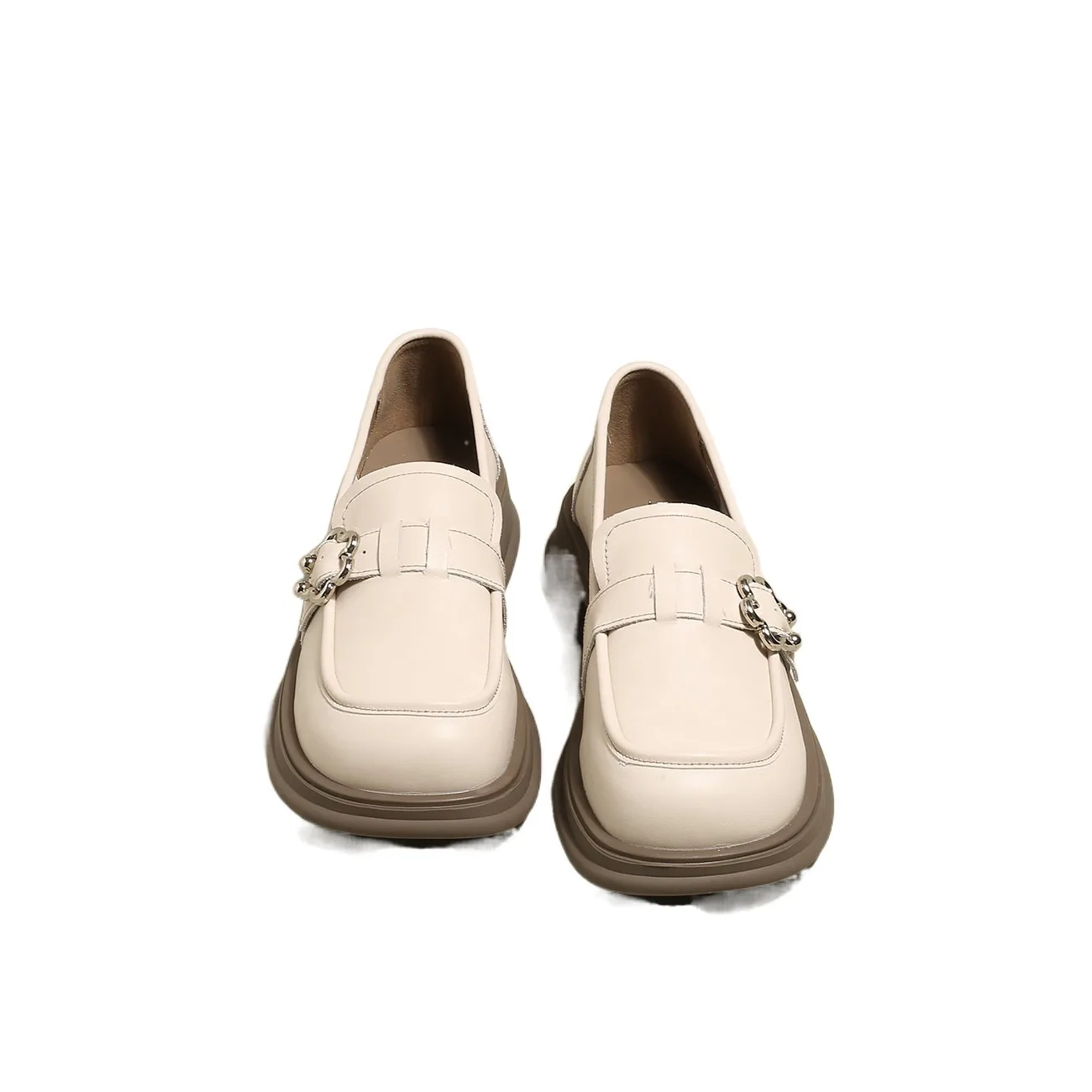 Soft Leather Loafers Women's Shoes Soft Sole2022 Autumn New Flat Retro British Style Pumps Women's Shoes Small Leather Shoes