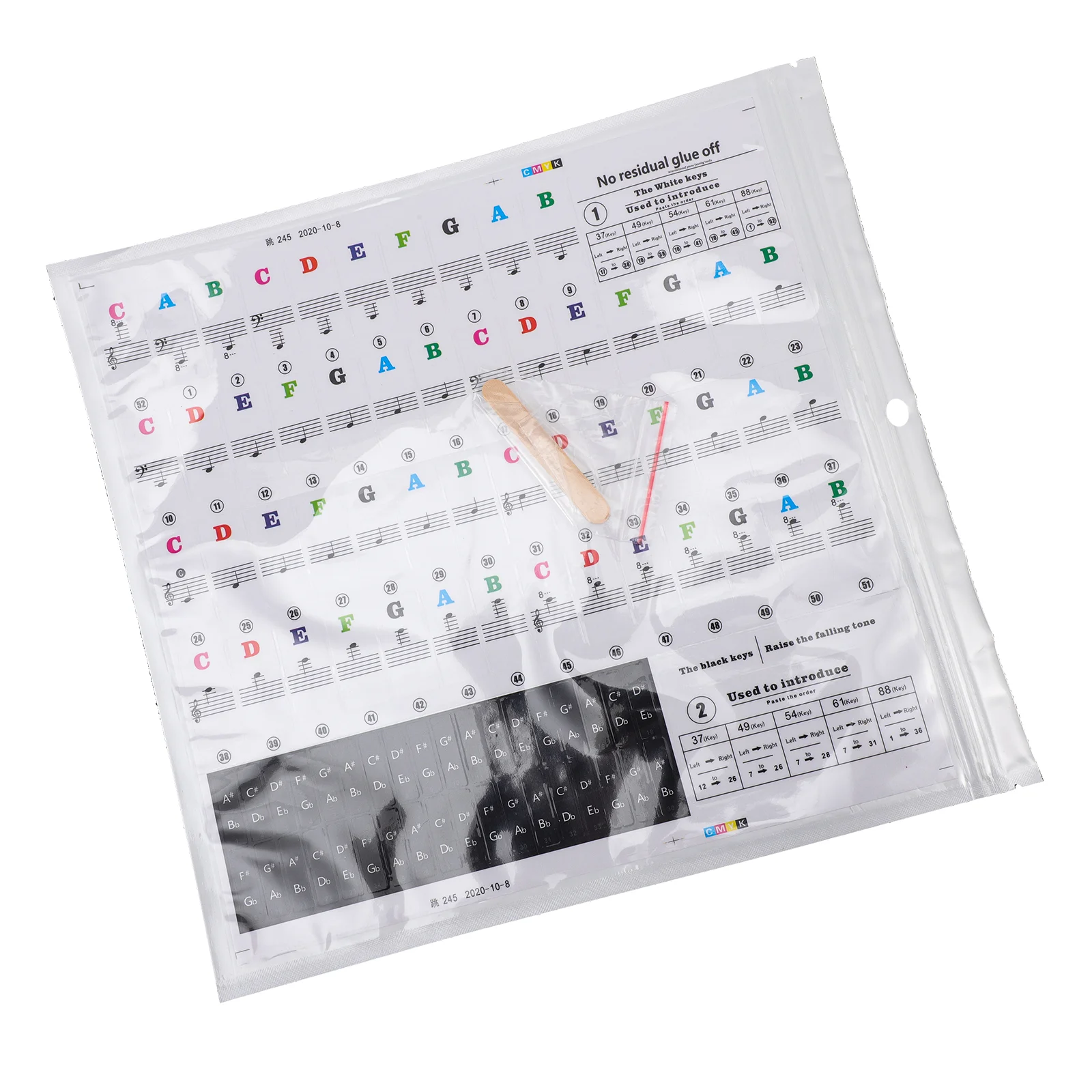 

Electronic Organ 88 Key Piano Stickers Child for Children Label Instrument Supplies