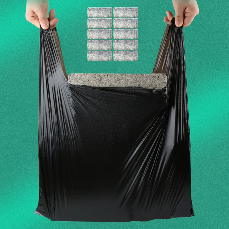 Garbage Bag Plastic Thickened Disposable 40x65cm 50pcs For Hotel Village trash bags disposable trash bags garbage bags