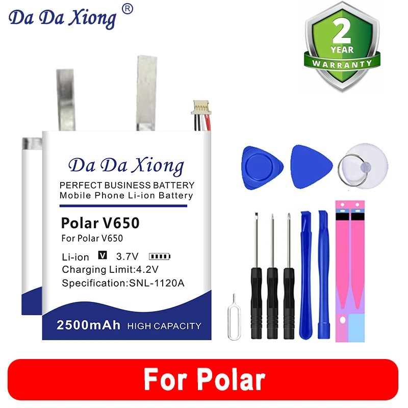 Dadaxiong Polarm600 Polarv650 Polarm400 Polarv800 Batteria Per Polar V650 V800 M400 M430 M600 Gps Orologio Sportivo Bateria + Tool