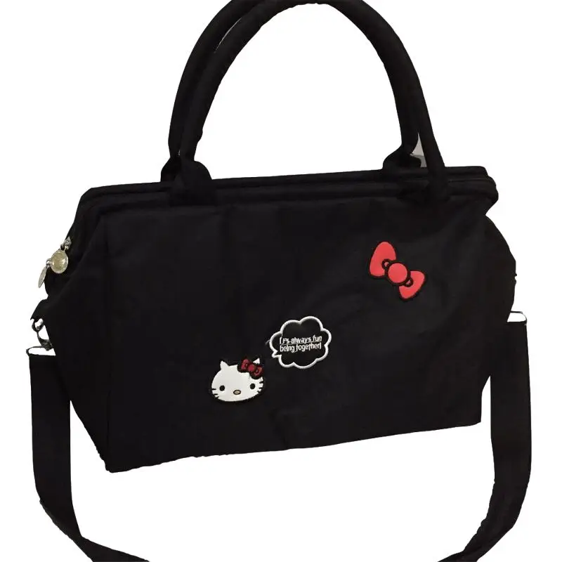 Kawaii hello kitty handbags shoulder bags cartoon fashion large-capacity travel bag luggage bag shopping bag for women girls