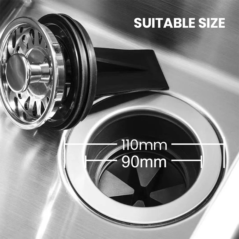 Kitchen Food Waste Shredder 370W 3-Stage Grinding Food Waste Disposer Air Switch Connect The Dishwasher Electric Food Crusher 5