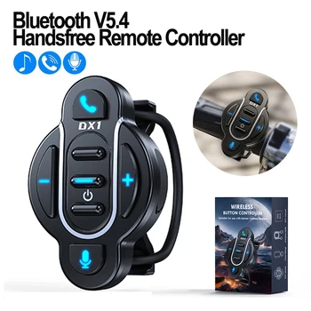 Telecomando per manubrio moto V5.4 Pulsante remoto Bluetooth Controller per auricolari per casco wireless vivavoce Impermeabile