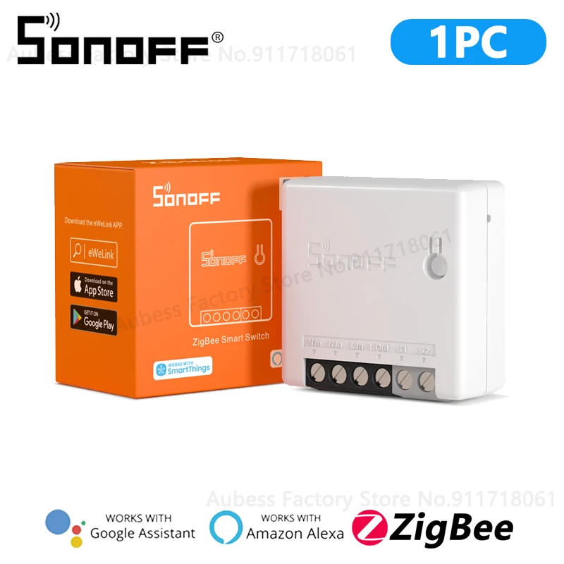 SONOFF ZBMINI Zigbee Smart Light Switch Module Two Way Control Switch Smart Home Works With Smartthing Alexa Google Home Hot 