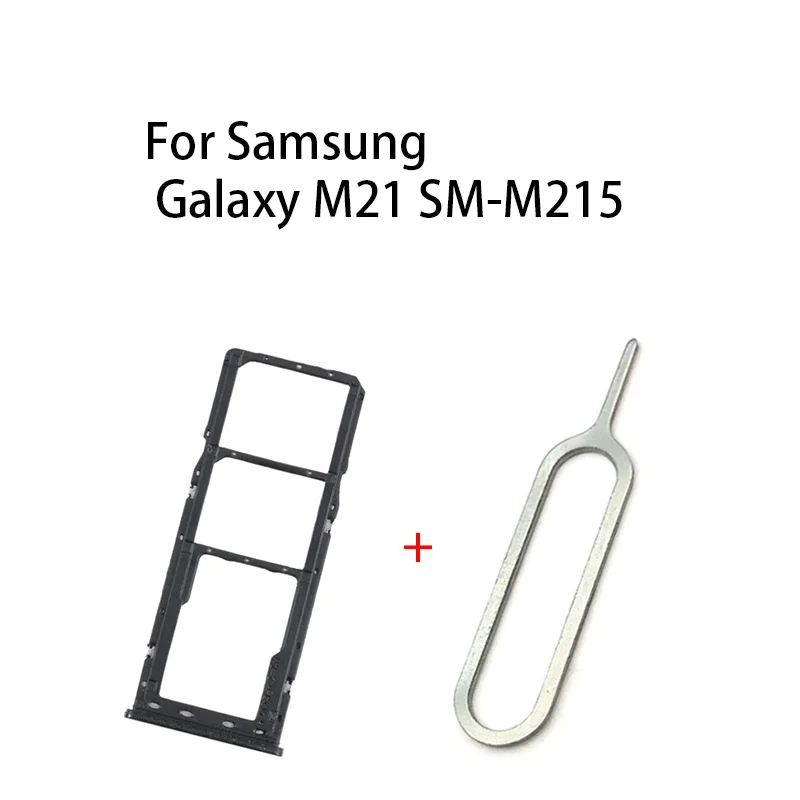 Daul Sim Card Tray + Micro Sd Card Tray Per Samsung Galaxy M21 Sm-M215