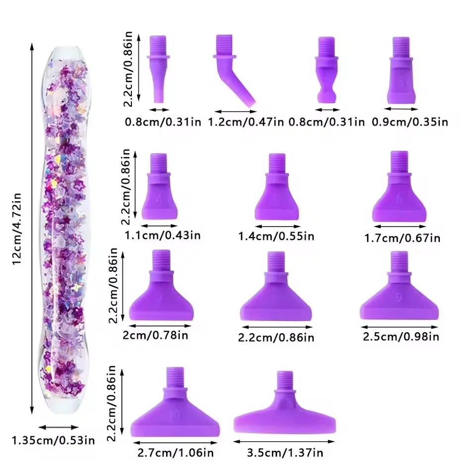 DiaPai Threaded Bits Accessories Embroidery Pen Diamond Painting Dot Drill Tool Multifunctional Metal Screw Thread Tips