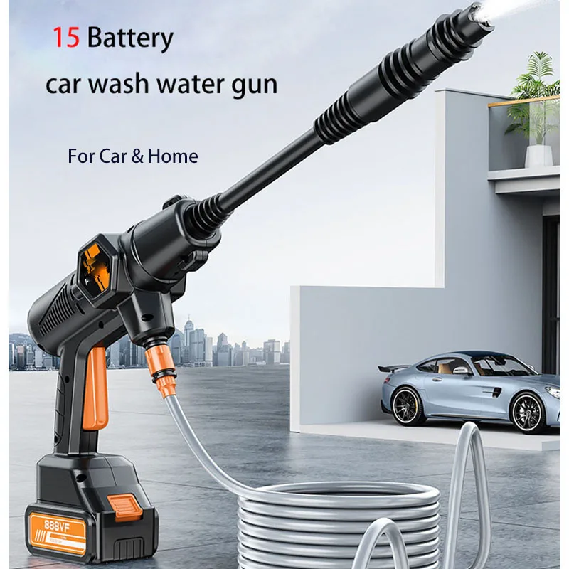 

300W 45000mAh 35BAR Wireless Car Washer High Pressure Car Wash Water Gun Portable High Pressure Washer Foam for Makita Battery