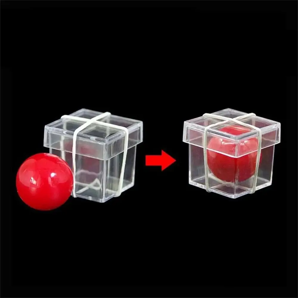 Illusion Magic Clear Ball Through Box Gimmick Props Magic Props Ball Penetrate Box Performing Magician Game Magic Tricks