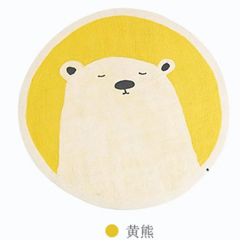 

Cute Cartoon Style Nordic Children's Room Round Carpet Floor Mat Computer Chair Mat Photo Decorative Carpet