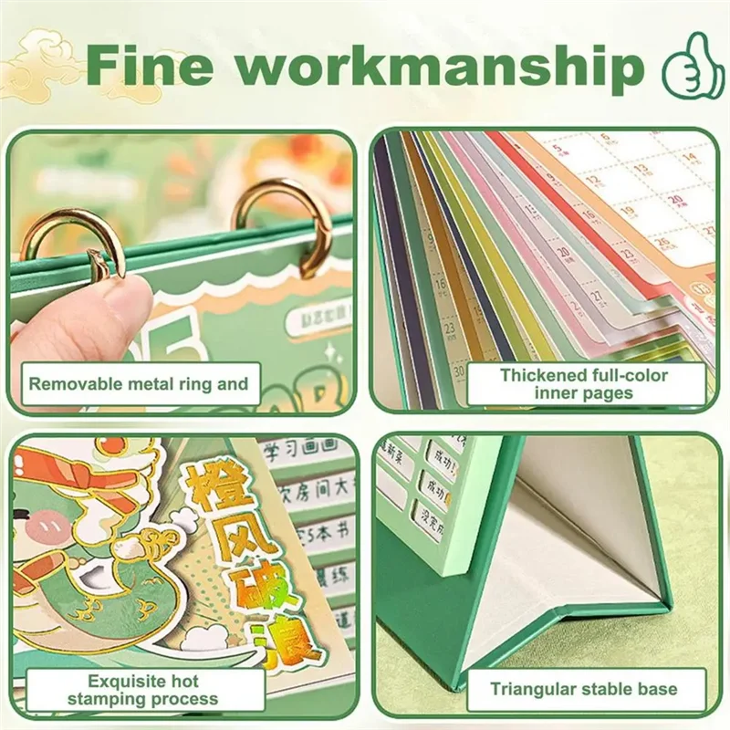 A13U Desk Calendar Year Of The Snake Tabletop Flipes Monthly Calendar Schedules Planner With Labels For Kids Planning