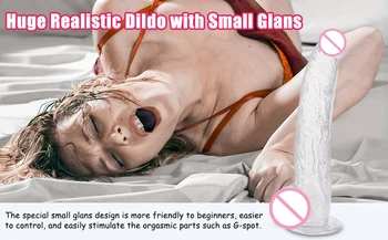 32cm Realistic Dildo with Suction Cup Inch Transparent Belt Curved Axis and Ball G-spot Vaginal Stimulator Female Penis Sex Toys 6