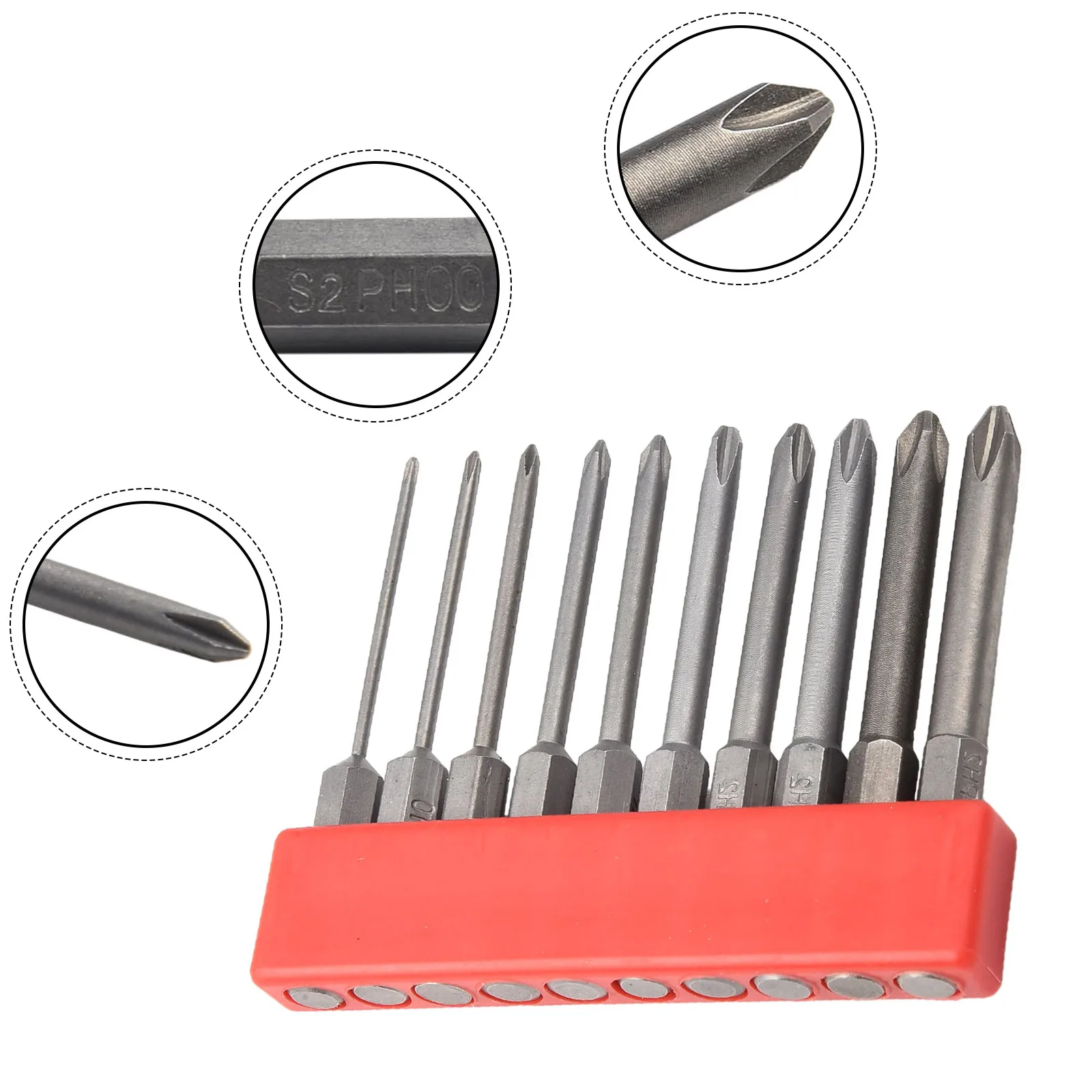 

Screwdriver Bit Screwdriver Bits None Cross 65mm Electric Hex Magnetic PH0 PH00 Screwdriver Bits 1/4inch 10PCS