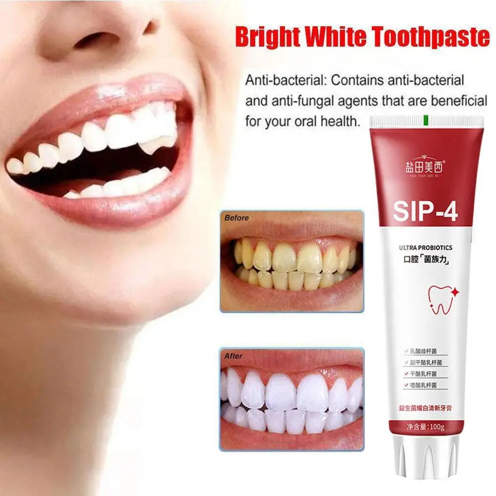 

Sip-4 Probiotic Toothpaste Sp-4 Brightening Whitening Toothpaste Mouth Breath Care Teeth Cleaning BreathFresh Fresh Health P4U4