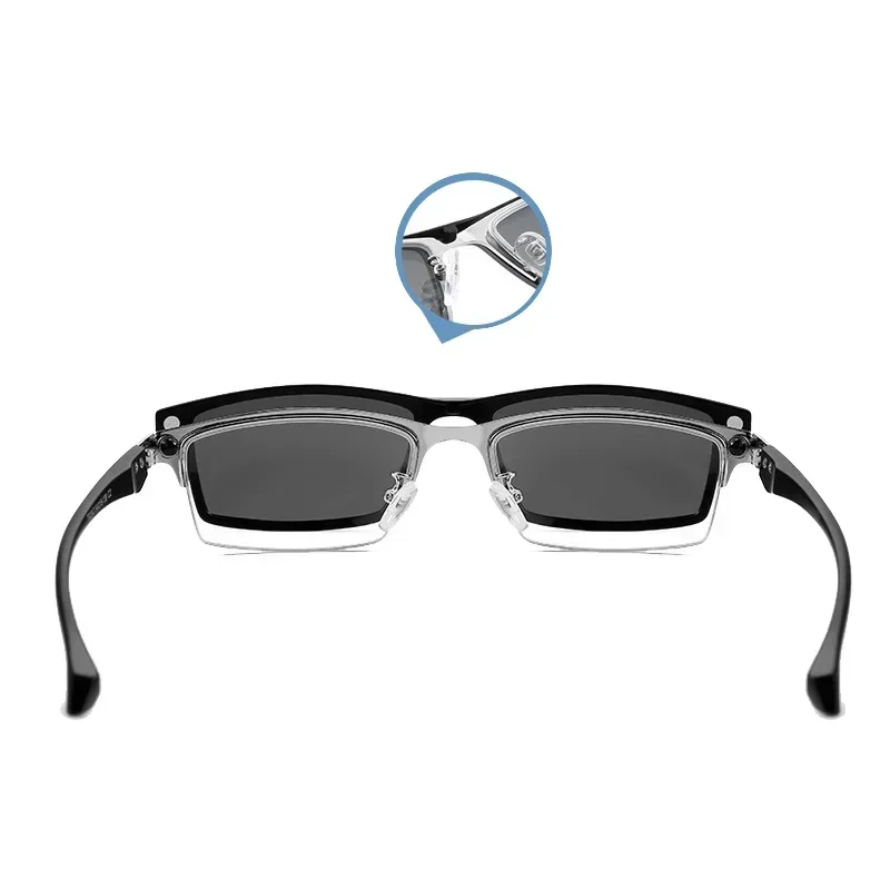 Occhiali Miopi Con Montatura Mezza In Metallo Miopia - Foto 6