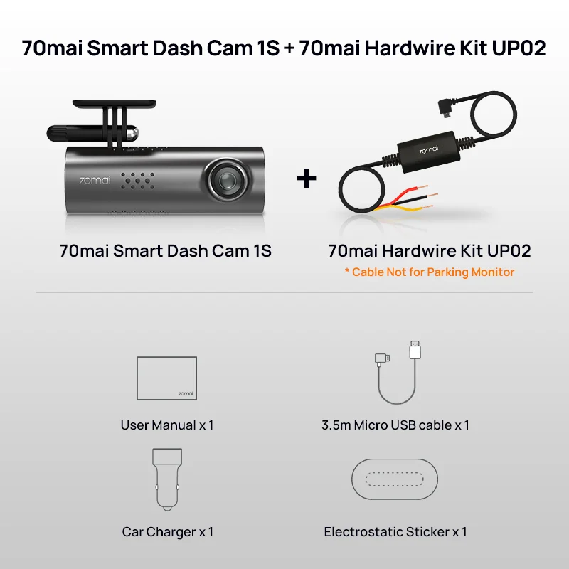 Cámara para Auto 70mai Smart Dash Cam 1S D06, FHD, Visión Nocturna, Control  de Voz - A crédito