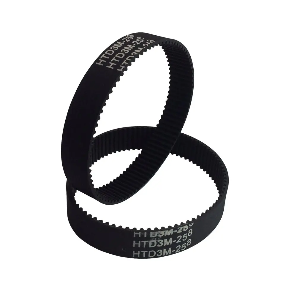 

Pack of 2pcs HTD 3M Closed-Loop Rubber Timing Belt Length 258mm Teeth 86 15mm Width fit 3M Timing Pulley Width 16mm