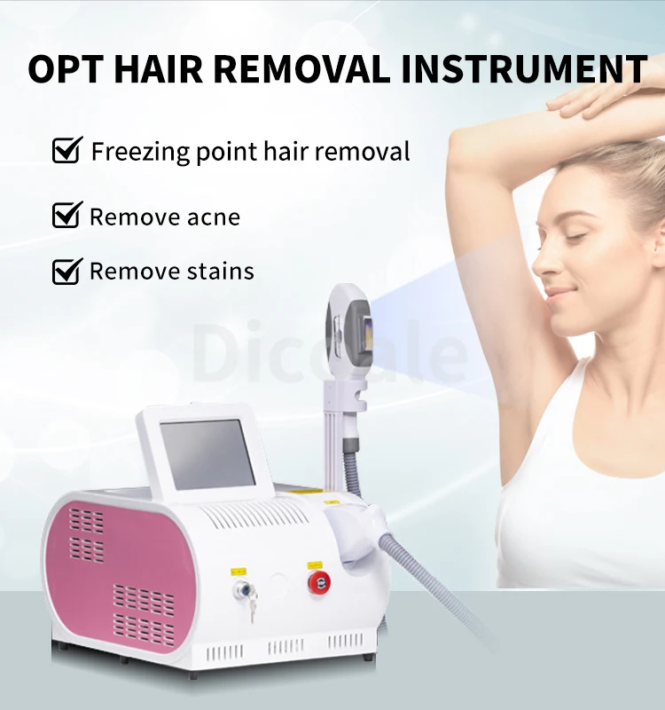 Portable OPT IPL Elight Hair Removal Machine Permanent Hair Removal Skin Rejuvenation Tattoo Removal With 640/530/480nm Filters