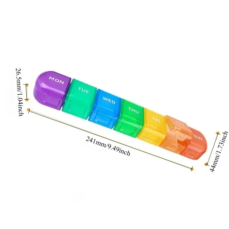 Compact 7-Day Pill Organizer & Storage Case